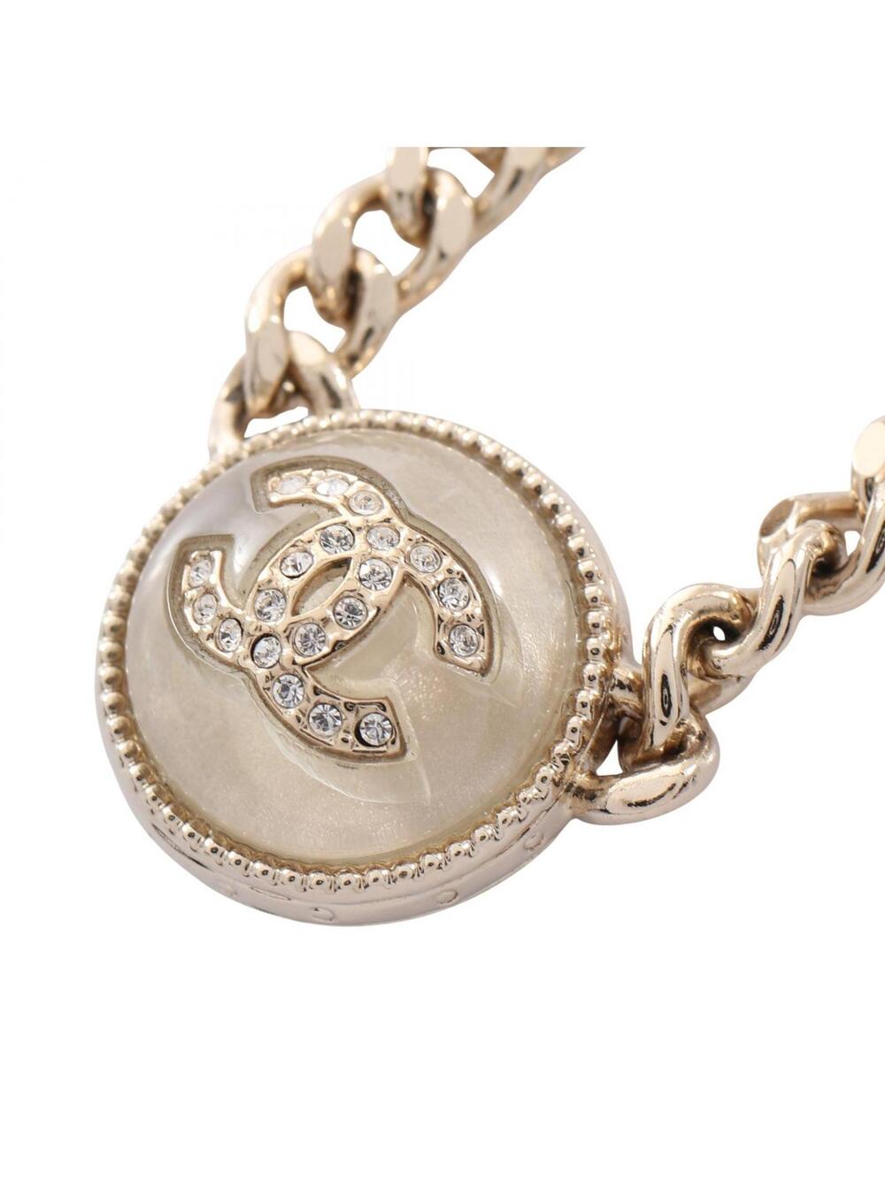 Chanel Coco Mark Circle Necklace Gold #277491C85B